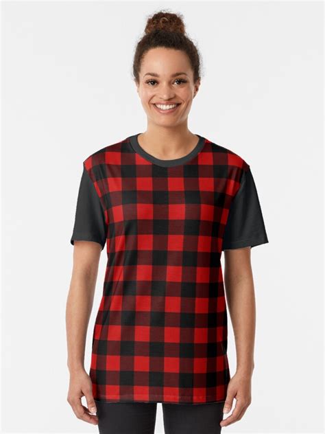 Redblack Flannel T Shirt By Haddadimages Redbubble