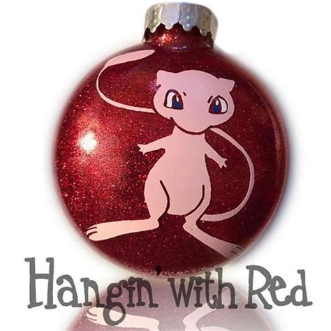 Mew Pokemon Ornaments Pokemon Christmas Mew Gift Etsy Pokemon