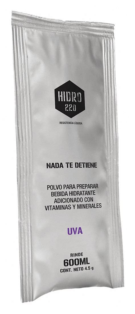 Hidro Polvo Para Bebida Hidratante Sabor Uva Sin Az Car Concentrado