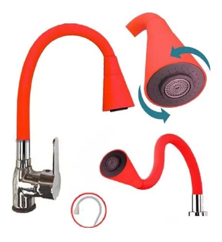 Griferia Monocomando Flexible Color Cocina Lavatorio Oferta