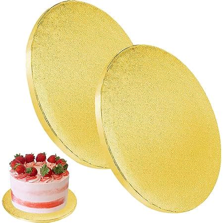 Gold Cake Boards St Ck Rund Torten Unterlage Silver Foil Round Cake