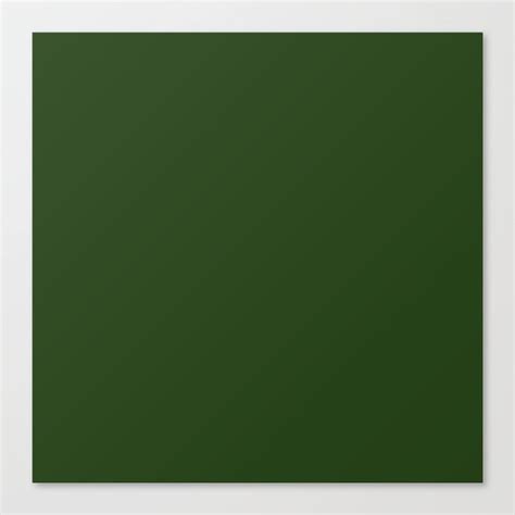 Solid Dark Forest Green Simple Solid Color All Over Print Canvas Print