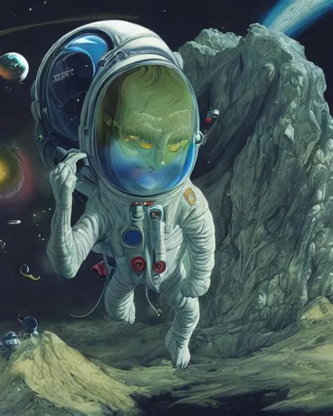 Gollum As An Astronaut By Roger Dean By Masamune Stable Diffusion