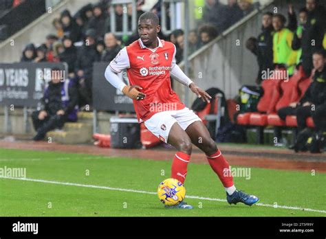 Christ Tiehi Of Rotherham United Breaks With The Ball During The