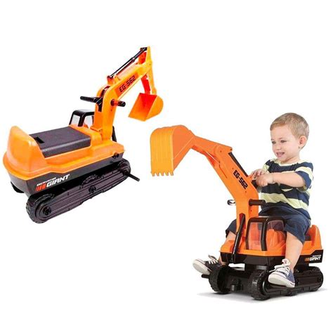 Trator Escavadeira Gigante Infantil Giant Escavator Black Friday Vale