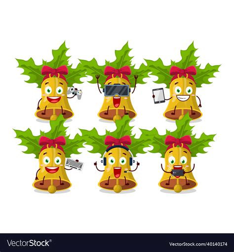 Jingle christmas bells cartoon character Vector Image