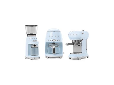 Smeg Кофеварка рожковая ECF01PBEU, голубой - купить с доставкой по ...