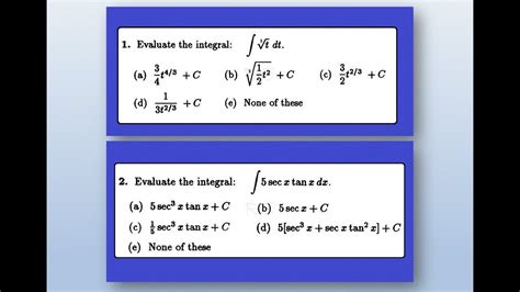 Integral Of Cube Root Of T Integral Of 5 Secx Tanx Calculus 2