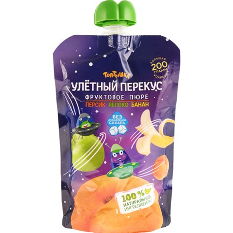 Уп.Пюре «Топтышка» из персика, яблок и банана, 12х200 купить в Минске ...