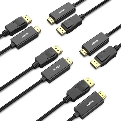 Benfei 4k Displayport To Hdmi 6 Feet Cable 5 Pack Displayport To Hdmi