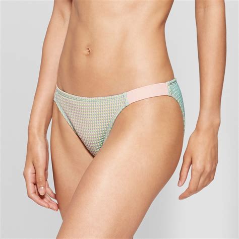 Women S Textured Metallic Cheeky Bikini Bottom Xhilaration Metallic