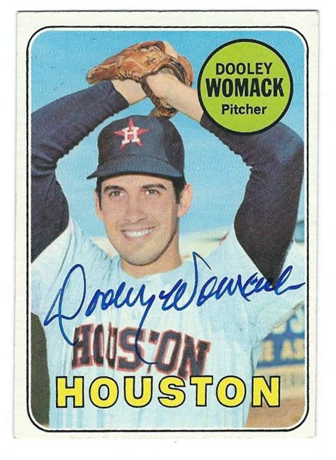 Autographed Dooley Womack Houston Astros Topps Card Main Line