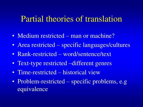 Ppt Translation Theory And The Non L Iterary Text Powerpoint