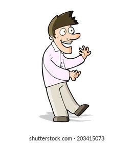 Cartoon Excited Man Stock Vector Royalty Free Shutterstock