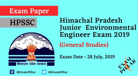 Himachal Pradesh Junior Environmental Engineer Question Paper 2019