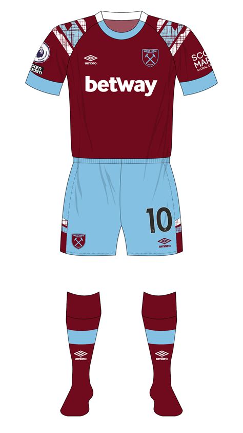 West Ham 2022 23 Hero Nameset And Number Premier Shirt Printing