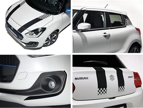 suzuki swift full stripe set black suzuki exterior styling