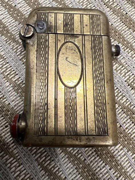 ANTIQUE WW BRASS Petrol Lighter Trench Art World War Thorens GA00 Only