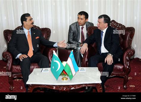 Prime Minister Syed Yousuf Raza Gilani In Meeting With His Uzbek