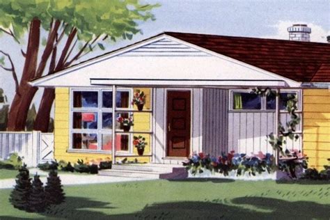 130 Vintage 50s House Plans Used To Build Millions Of Mid Century