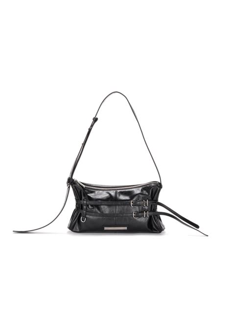 Musinsa Matin Kim Double Belted Strap Mini Bag In Black