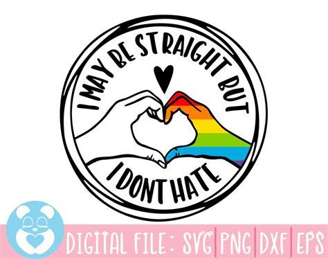 Gay Pride Svg LGBT Quotes Svg Gay Svg Fun Straight Ally Straight Against Hate Svg LGBT