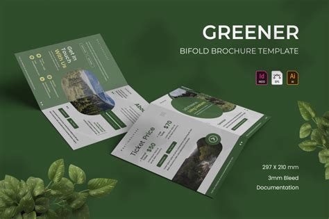 Greener Bifold Brochure By Vunira Thehungryjpeg