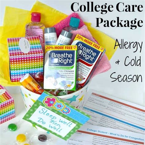 College Care Package Idea Allergy Cold Season Organized 31