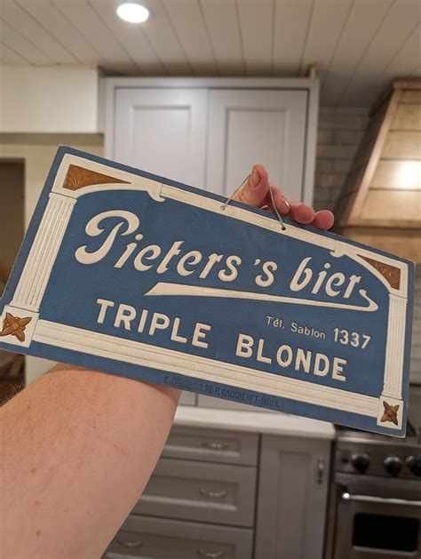 Original 1920 S 30s Pieter S Bier Triple Blonde Vintage Beer Bar Sign