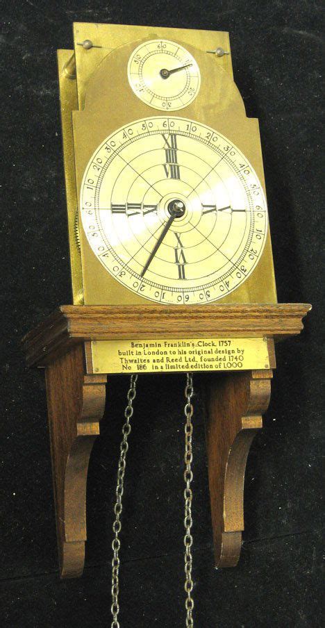 2419 Reproduction Benjamin Franklin Clock Manufactu Lot 2419