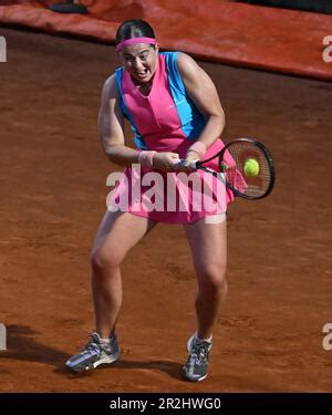 Jelena Ostapenko Of Latvia Hits A Return To Laura Siegemund Of