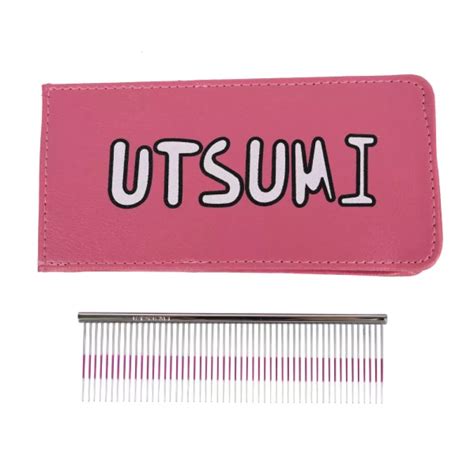 Металлический гребень для животных Utsumi Wide Quarter Pink Line 133