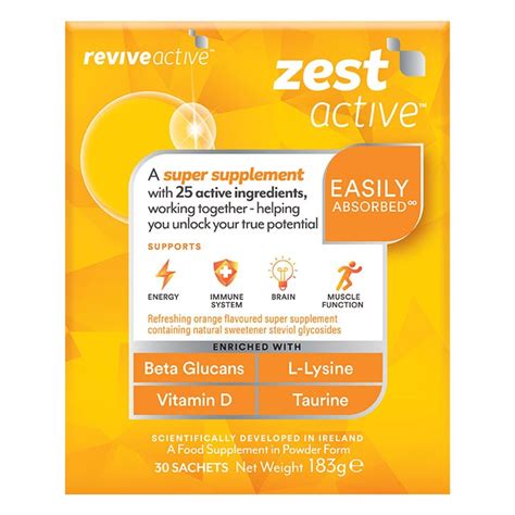 Revive Zest Active 30 Sachets Holland And Barrett