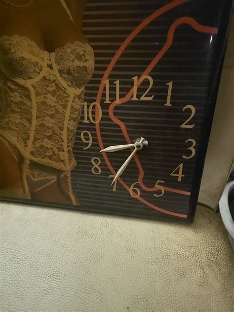 Snap On Tools Clock Lingerie Pinup Girl Model Wood Vintage Ebay