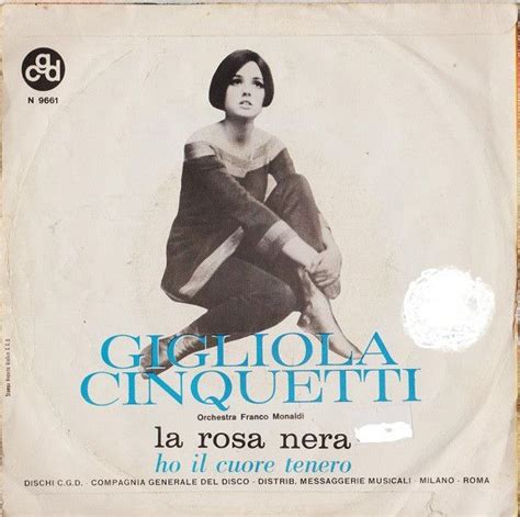 Gigliola Cinquetti La Rosa Nera 1967 Songs Cats Artists Las Rosas