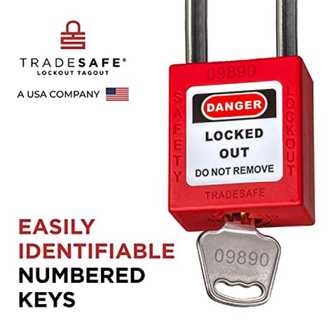 TRADESAFE Lockout Tagout Locks Set 10 Red Loto Locks Lockout Locks