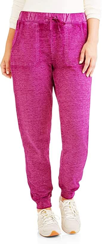 Danskin Now Womens Athleisure Drawstring Pant W Pockets Purple Burnout