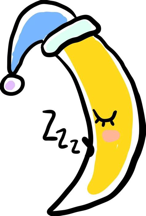 Sleeping moon, illustration, vector on white background. 13673187 ...