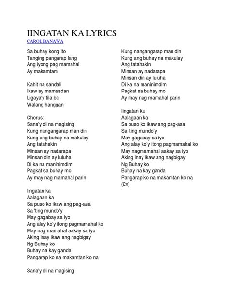 Iingatan Ka Lyrics | PDF