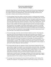 Primary Source Reading Worksheet Pdf Primary Source Reading Worksheet