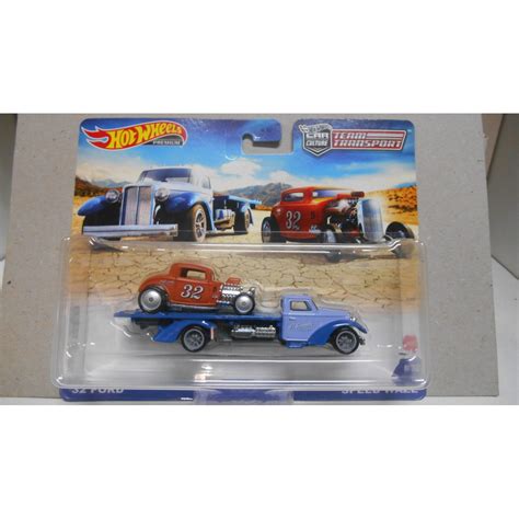 FORD 1932 SPEED WAZE TEAM TRANSPORT 32 1 64 HOT WHEELS BCN STOCK CARS
