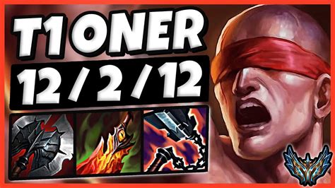 T Oner Lee Sin Vs Graves Jungle Patch Korea Challenger Youtube