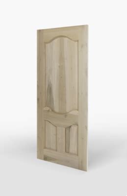 Puerta de Madera Sólida de Poplar con Tablero Modelo Oval CAPECO