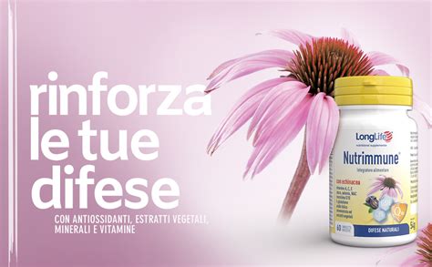 LongLife Nutrimmune Echinacea Astragalo Vitamina C E A Zinco