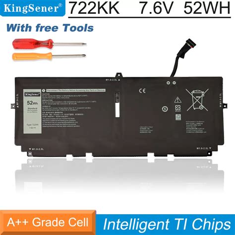 722KK Battery For DELL XPS 13 9300 P117G Series Kingsener