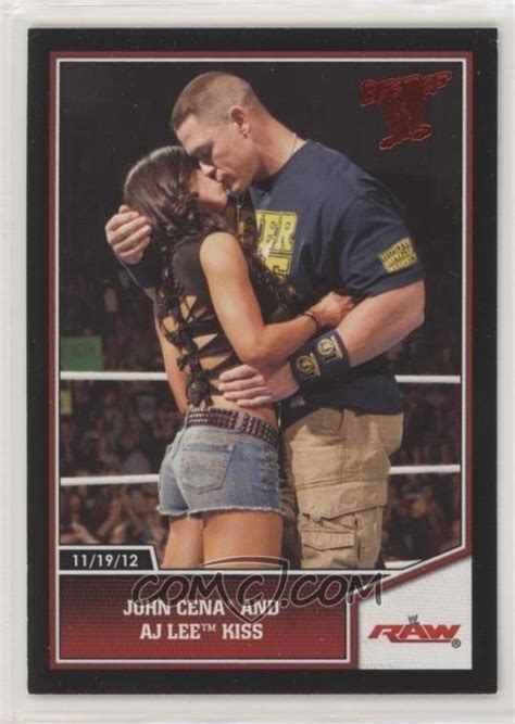 2013 Topps Best of WWE - [Base] #64 - John Cena and AJ Lee kiss