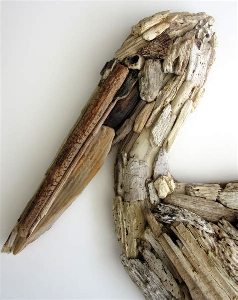 Driftwood Pelican Coastal Wall Decor Etsy