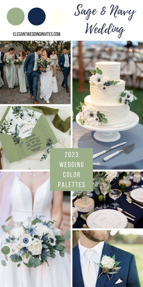 10 Stunning Color Palettes For A Sage And Navy Wedding 2023