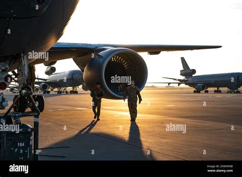 U S Air Force Maj Holden Simmonds Right Th Air Refueling