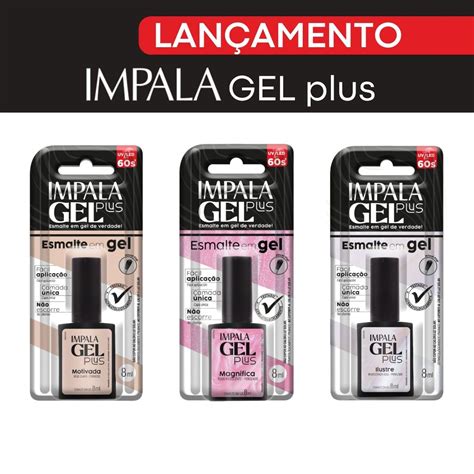 Kit 3 Esmalte Impala Gel UV Nude Rosa Branco Cremoso Perolado 8ml Shopee Brasil